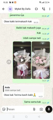 Testimonial Buket Bunga tarakan