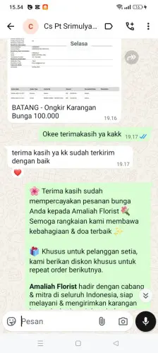 Testimonial Papan Bunga tarakan