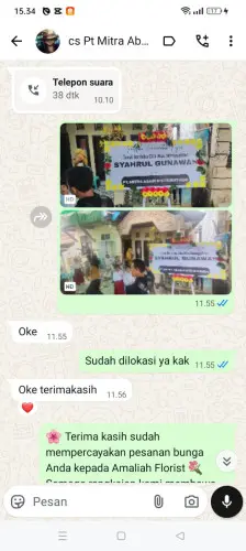 Testimonial Papan Bunga tarakan