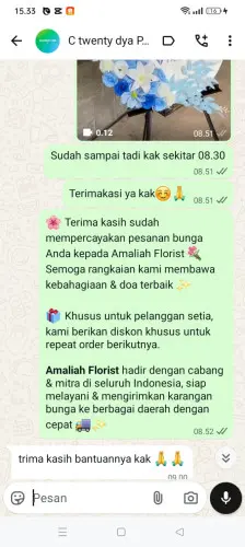Testimonial Standing Flower tarakan