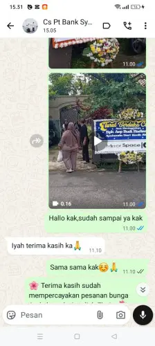 Testimonial Papan Bunga tarakan